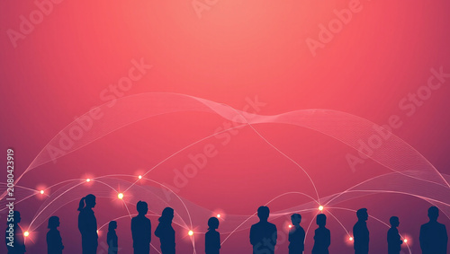 Abstract Business Background Showing Human Teamwork Concept