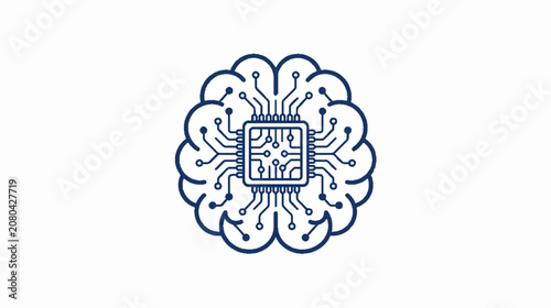 Digital Circuit Board Halftone Neural Network Concept