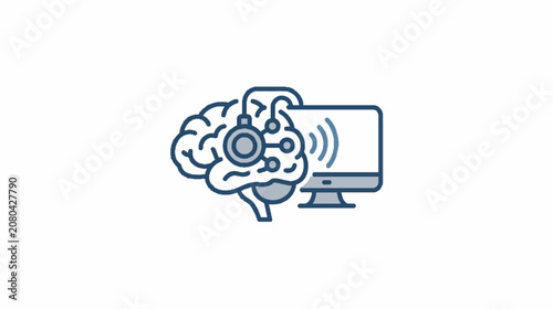 Digital Device and Gear Setting Halftone Technology Icon