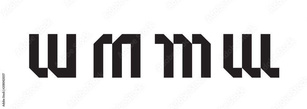 Obraz premium Letter logo design symbol for brand identity. Monogram lettering design.