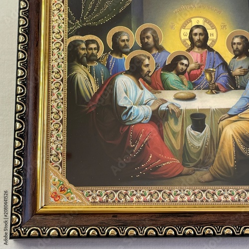 Fotografie Icon of the Last Supper
Patterned frame icon of the Last Supper
