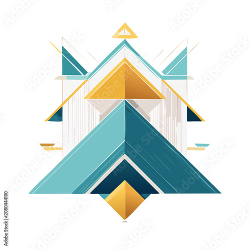 Abstract geometric mountain vector illustration