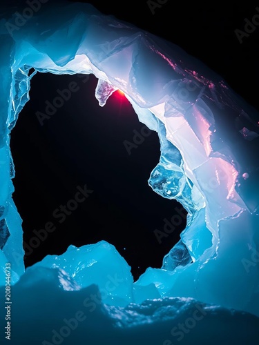 Frozen arc of power, fractured ice erupts under a decisive strike,  sport,  dramatic
