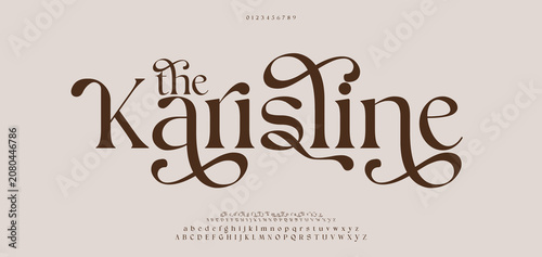 Φωτογραφία The Karisline Elegant luxury alphabet font logo