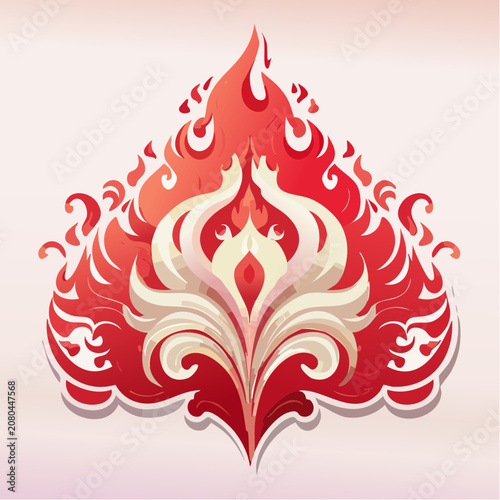 Symmetrical Flame Vector Illustration