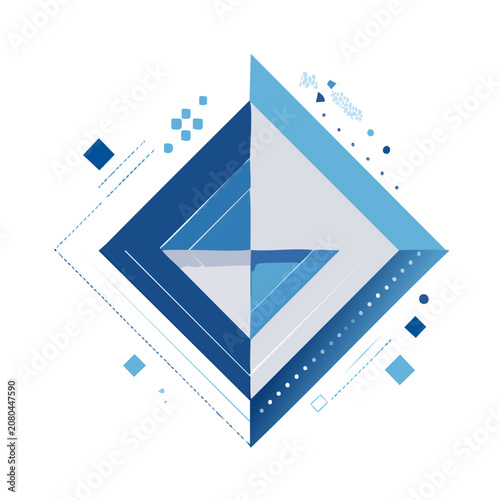 Abstract geometric diamond vector illustration
