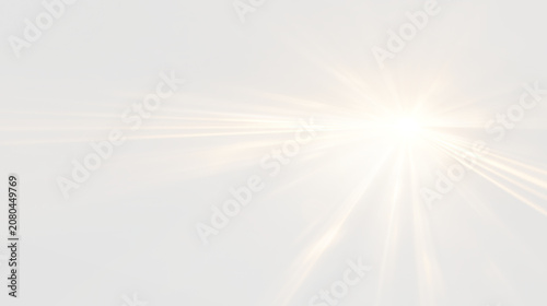 Konstfotografi Bright white light rays emanating from a central point, creating a soft glow aga