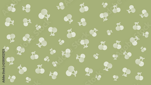 White Cherry Blossom Flowers Scattered Pattern Design