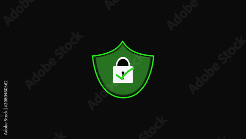Obraz na płótnie Shield icon background features a modern layout