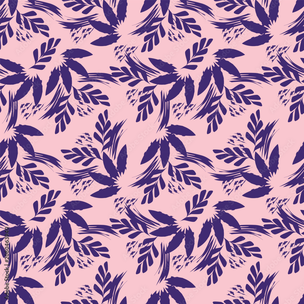 Fototapeta premium Beautiful abstract floral seamless pattern. Vector illustration 