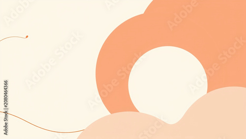 Minimalist Abstract Vector Composition with Geometric Shapes