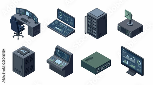 Isometric Technology Devices and Equipment Collection.