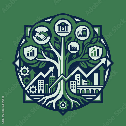 Strategic Financial Growth Tree Symbolizing Business Success