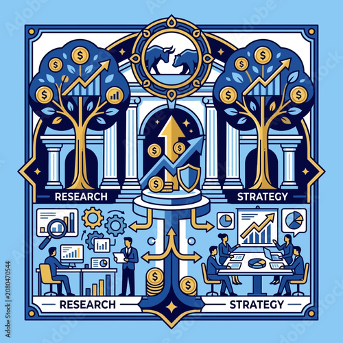 Strategic Financial Growth Concepts Illustrated Through Business Analytics And Market Trends