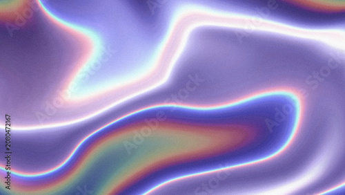Photography Holographic fluid waves in soft purple and iridescent tones creating a dreamlike