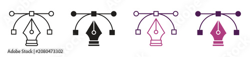 Photos Bezier Tool Icon Set