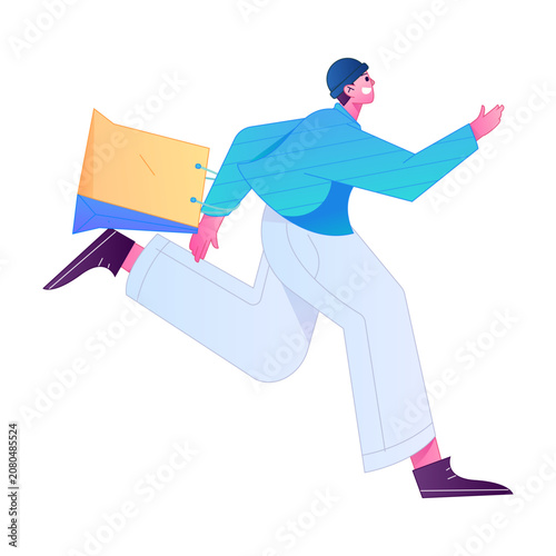 Vector Illustration of E-commerce Shopping People
