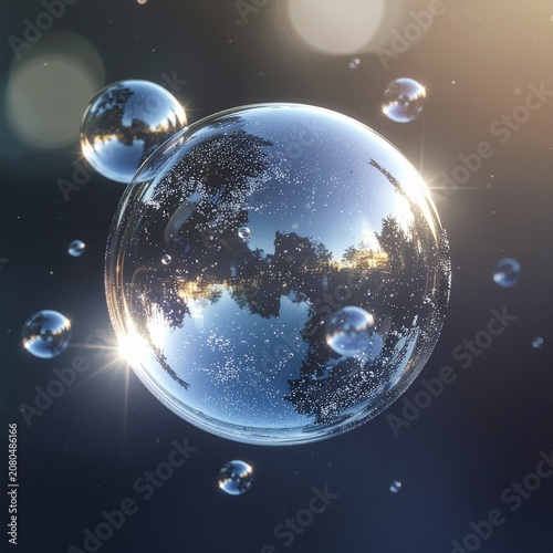 bubbles floating through the air