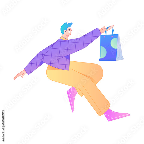Vector Illustration of E-commerce Shopping People
