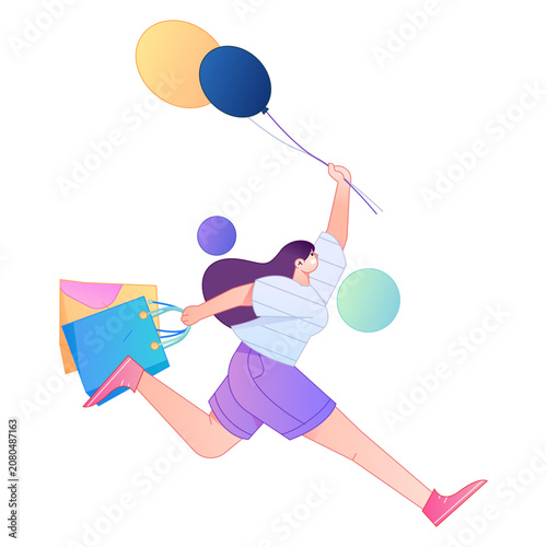 Vector Illustration of E-commerce Shopping People
