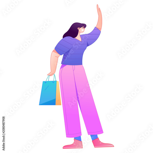 Vector Illustration of E-commerce Shopping People
