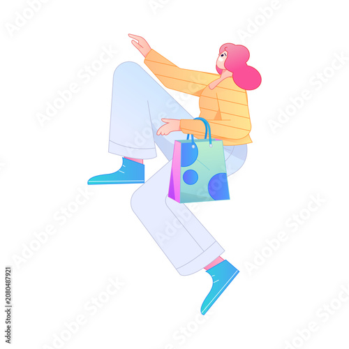 Vector Illustration of E-commerce Shopping People
