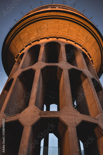 Modern building in the city, Water Reservoir, Plaza Castilla, Madrid