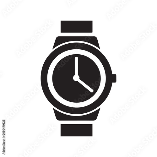 Photos Best hand watch Silhouette Vector illustration.