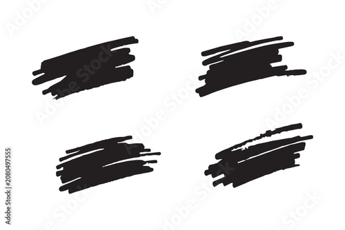 Paint brush stroke set, grunge brush stroke, ink brush stroke
