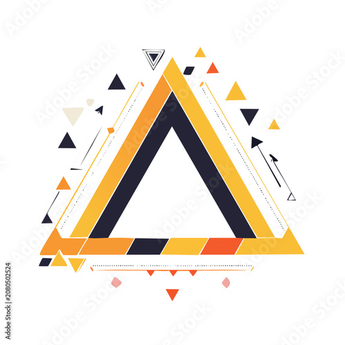 Abstract Geometric Triangle Vector Design