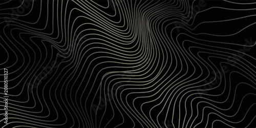 Canvastavla black and gold luxury background with dynamic wave composition