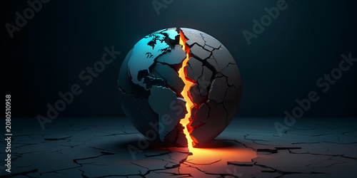 Fractured Globe and Global Division Geopolitical Crisis Background