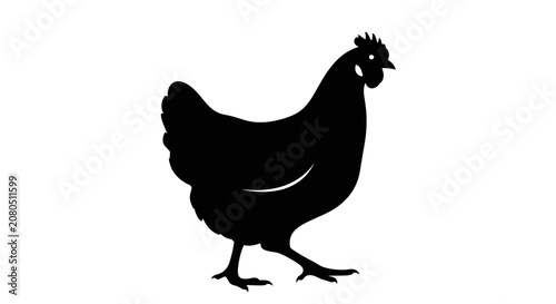 Black Silhouette of Chicken 1.