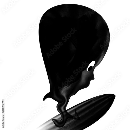 Photography Minimalist Character surfing