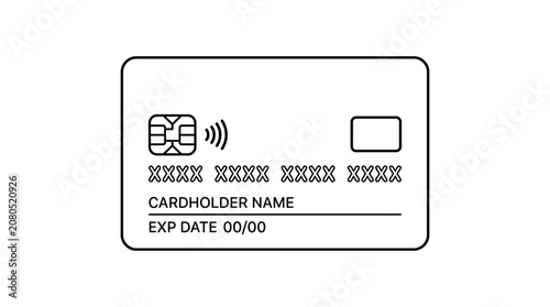 Slika na platnu Credit Card Outline Icon