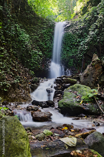 Secret waterfall in the rainforest