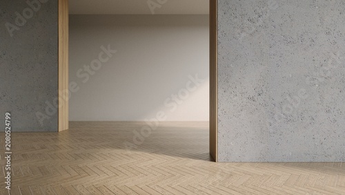 empty room with white wall 