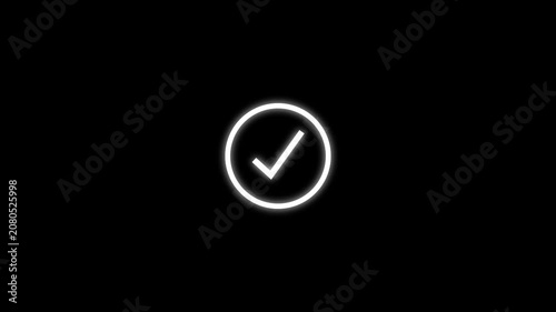 Successfully completed icon animation isolated on white background