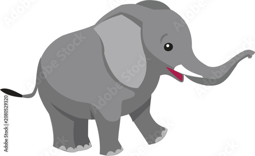 Photography elephant cartoon isolated on white vector design