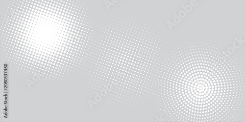 Abstract Gray Halftone Dot Background With Circular And Square Gradient Patterns For Design