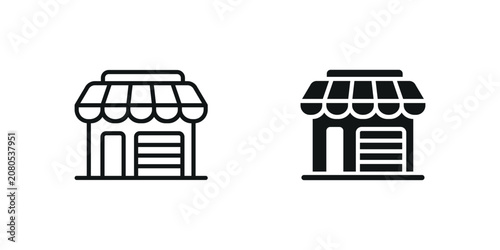 Foto Store icon in line and glyph
