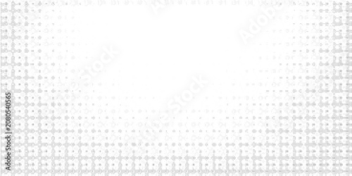 Monochrome Halftone Dot Gradient Background With Vintage Grain And Blank Copy Space