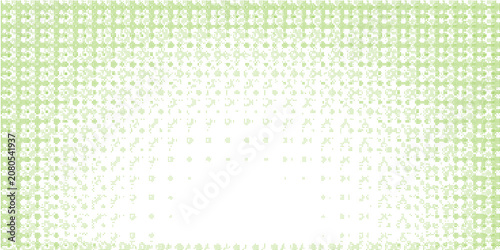 Green Halftone Dot Background With Digital Grid Pattern, Modern Abstract Texture For Technology Design