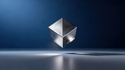 Metallic cube with circuit patterns