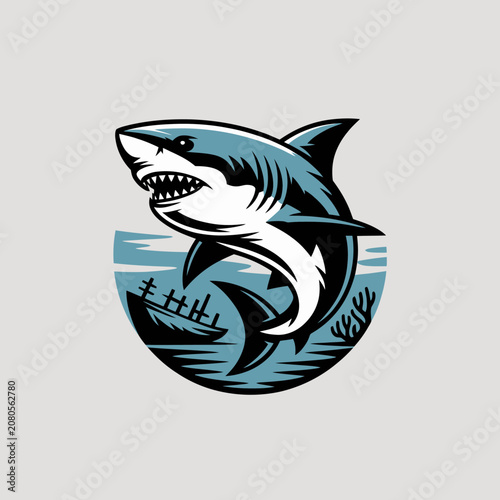 Fotografija Shark marine predator ocean creature animal.