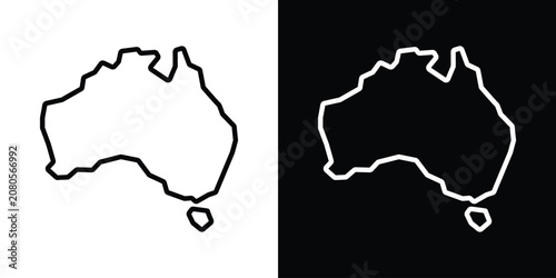 Quadro su tela Australia map icon