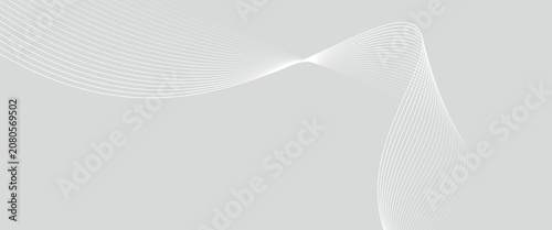 Futuristic gray white abstract background. shining wave lines pattern for banner, wallpaper, cover.