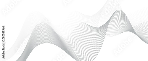 Abstract vector background with black wavy lines.