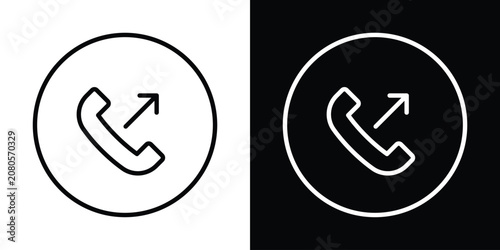 Cuadro en lienzo Call outgoing icon
