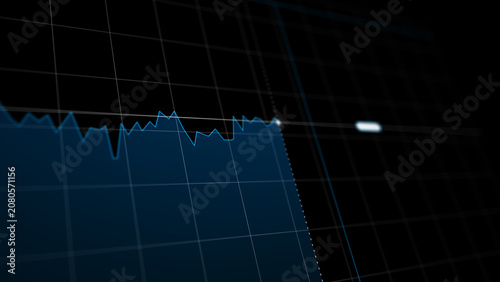 Fotografie Simple chart stock and option market trade move, broker exchange analysis for in